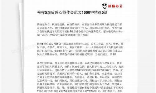 榜样观后感心得体会500字_榜样观后感心